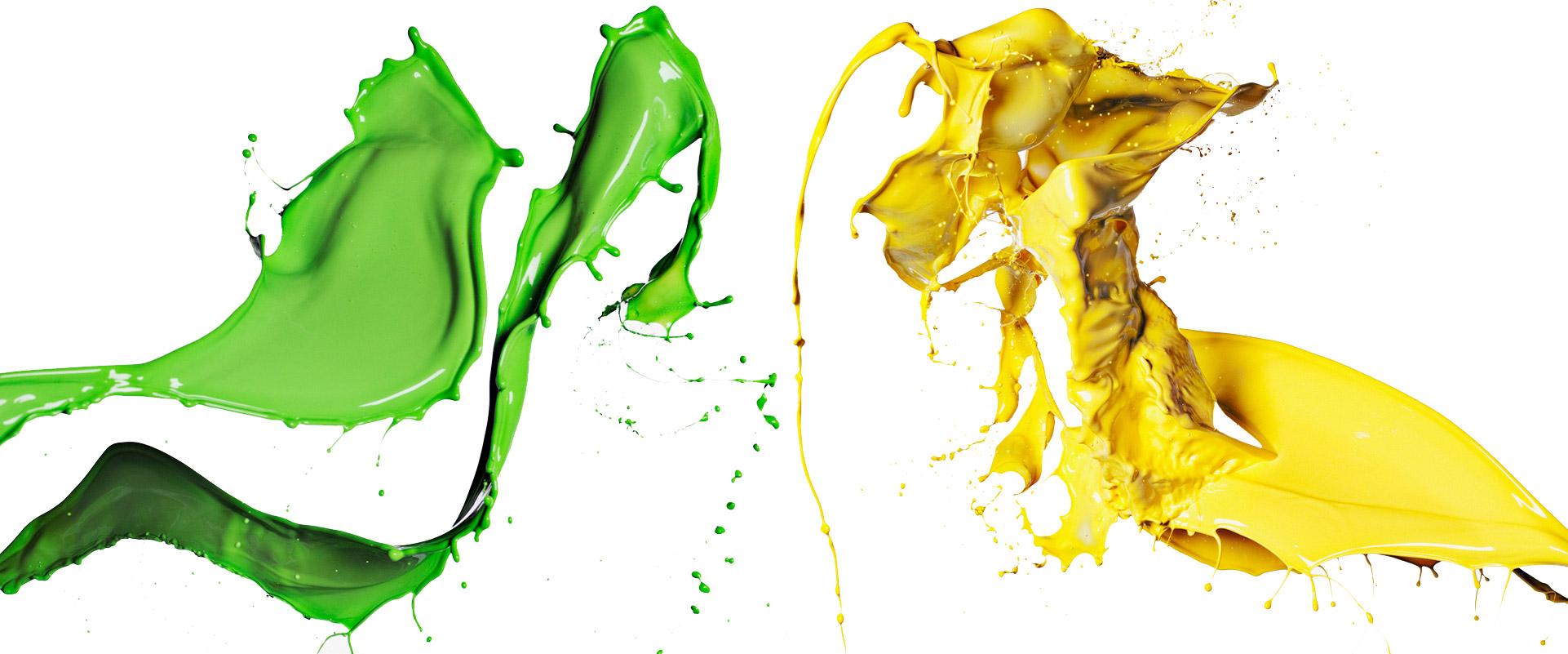 zielono-żółty rozprysk farby